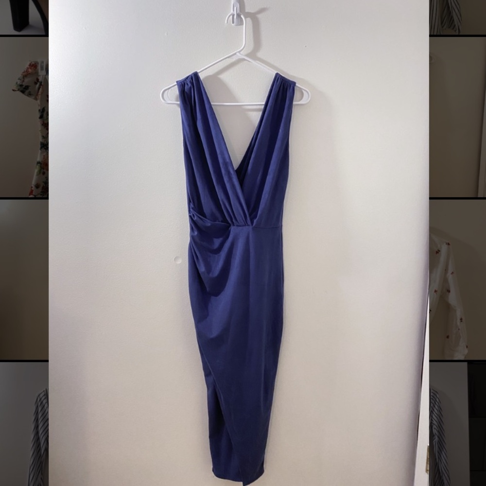 Periwinkle Soft Plunge Dress